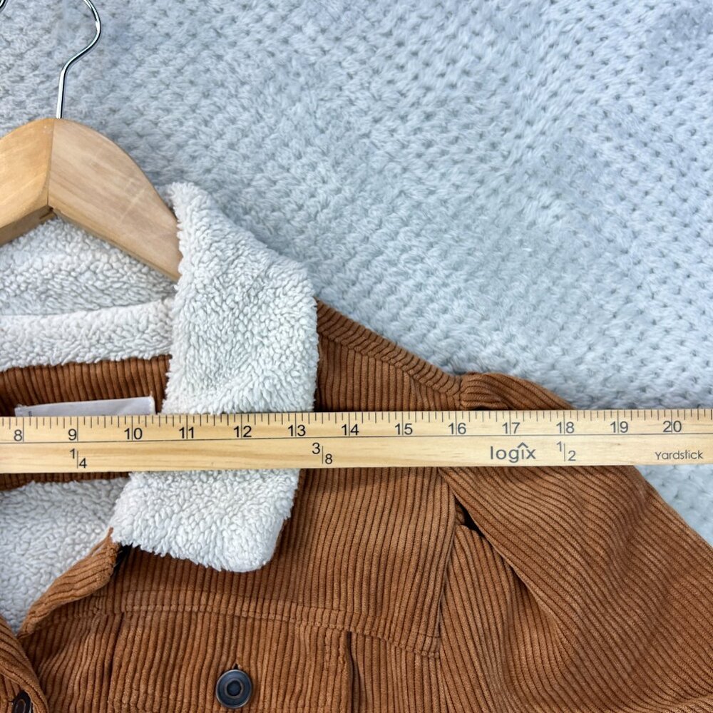 Andrea Womens Corduroy Brown Sherpa Lined Truckers Jacket Sz XL Retro Cowgirl - Picture 10 of 16